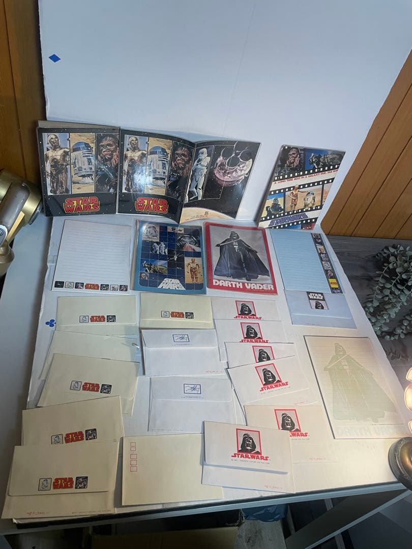 当時物 STAR WARS ファイル付便箋封筒セット 5種 ユニカ 1977