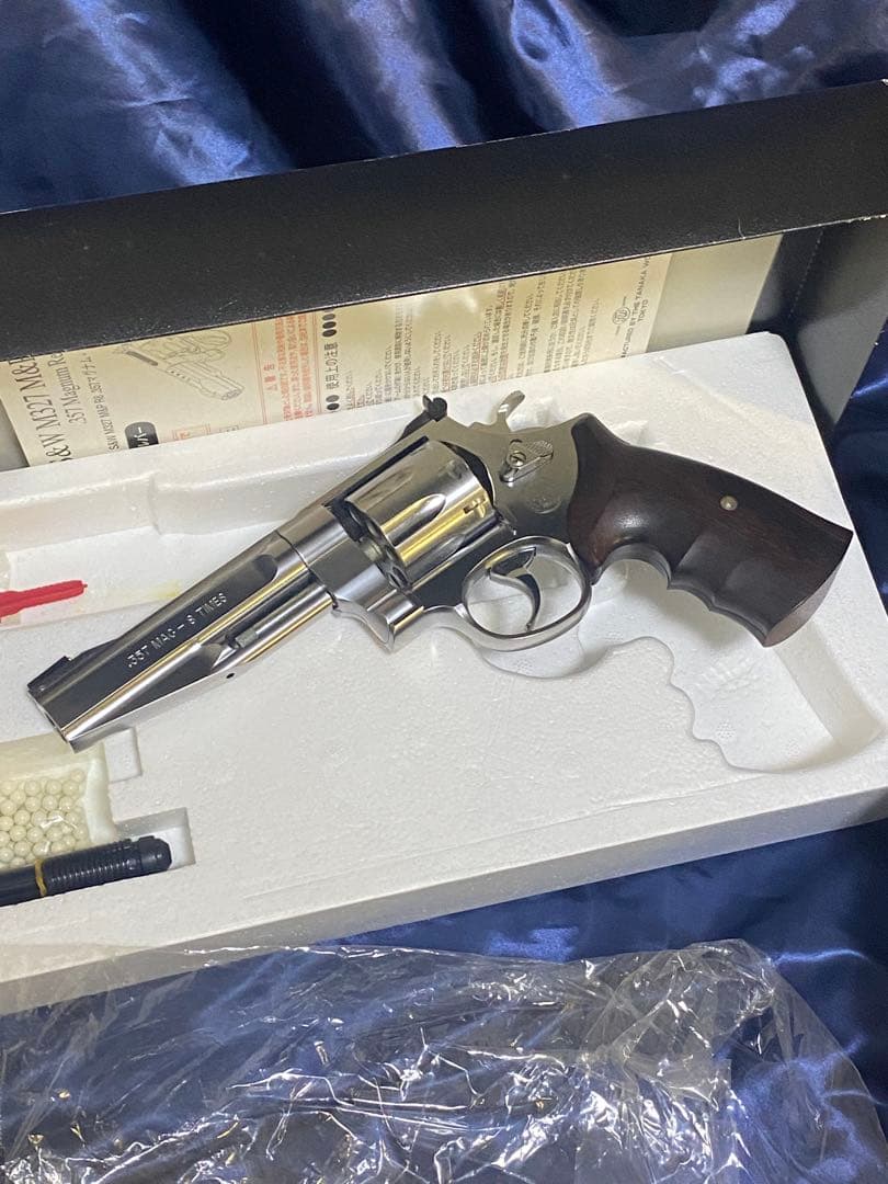 タナカ　S&W M627 ガスリボルバー　キムアーレンズグリップ付き