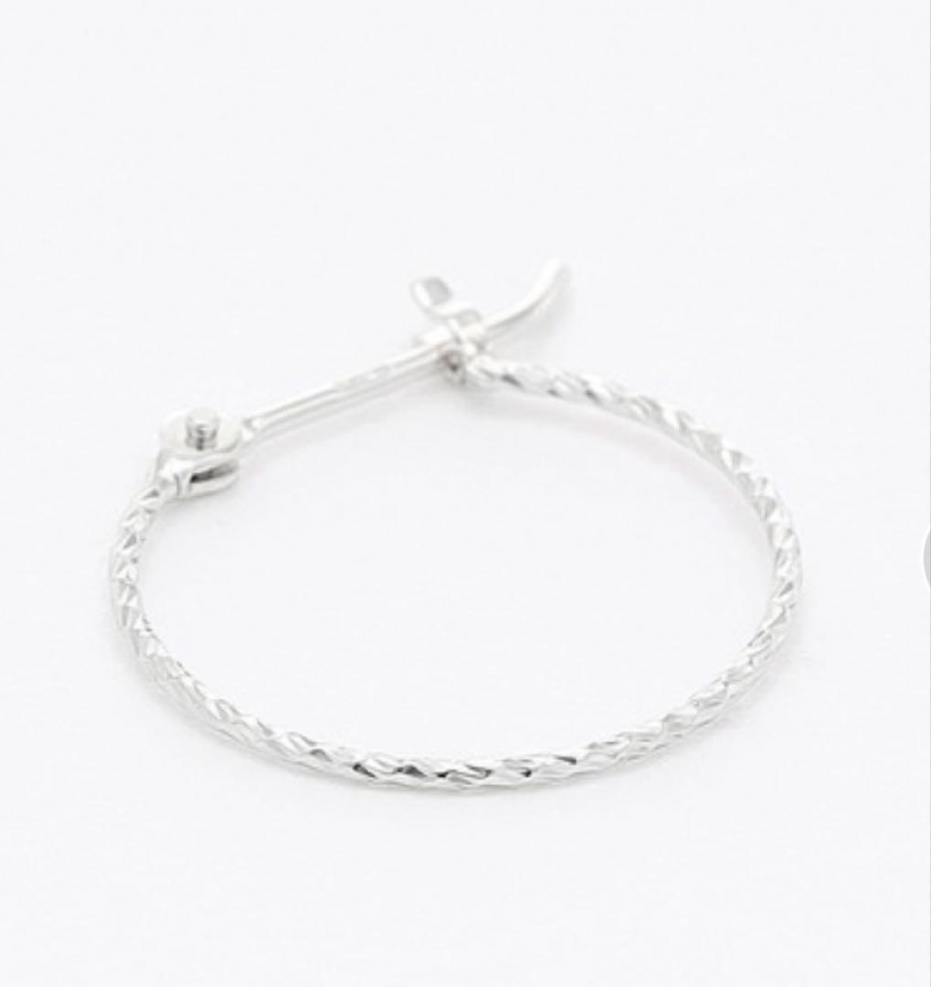 BLOOM K10 ホワイトゴールド フープピアス