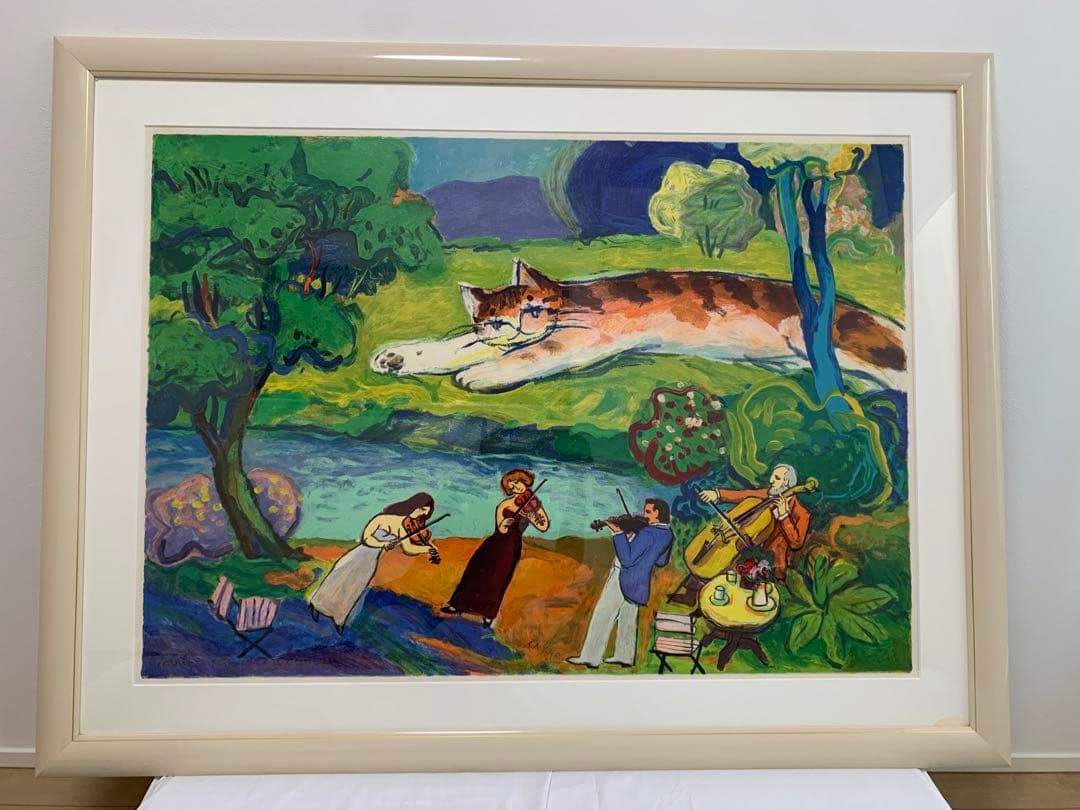 マイケル・ルーのシルクスクリーン　題名カルテット・イン・ザ・カントリー