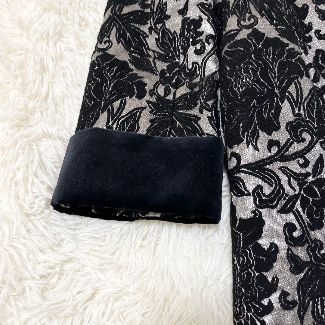 希少　ヴィヴィアンタム 総柄 ウールコート　ベロア　切替　異素材　刺繍　S