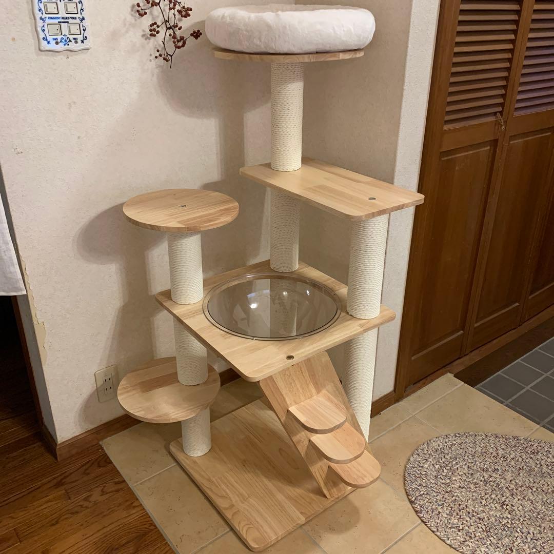 木製キャットタワー 据え置き型