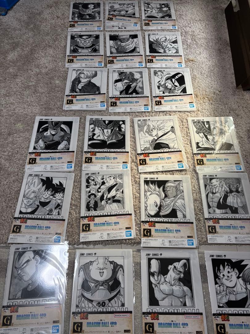 一番くじ　ドラゴンボール G賞 コミックスクリアファイルセット巻二十二～巻四十二