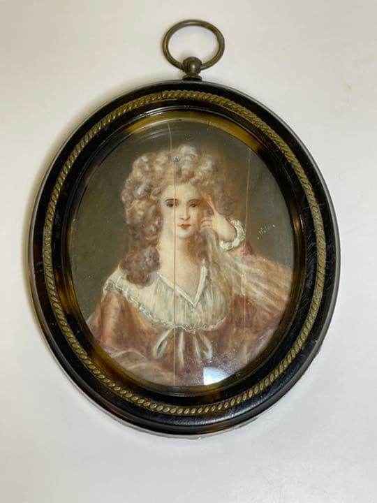 ミニアチュール　miniature 肖像画　17-19世紀　サイン有り