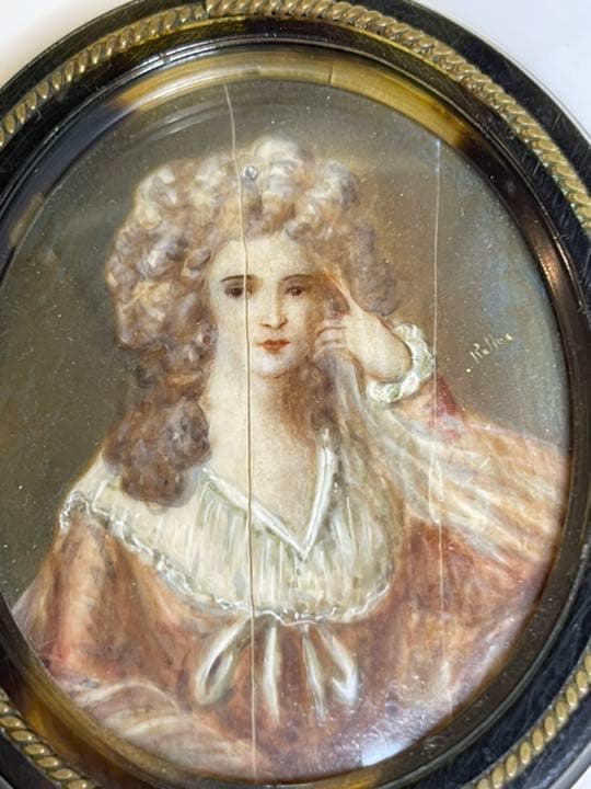 ミニアチュール　miniature 肖像画　17-19世紀　サイン有り