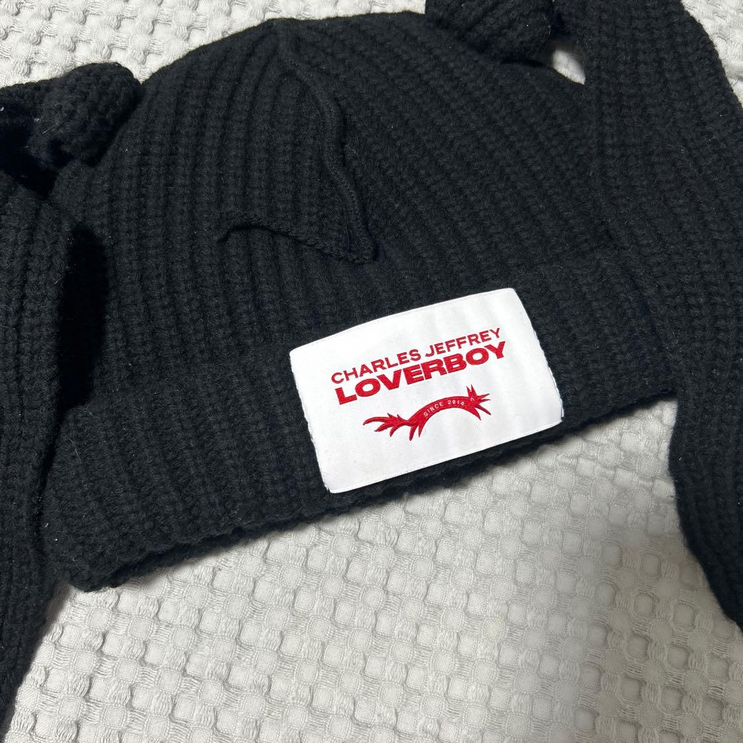 【正規品】LOVERBOY 耳付きニット帽 ブラック