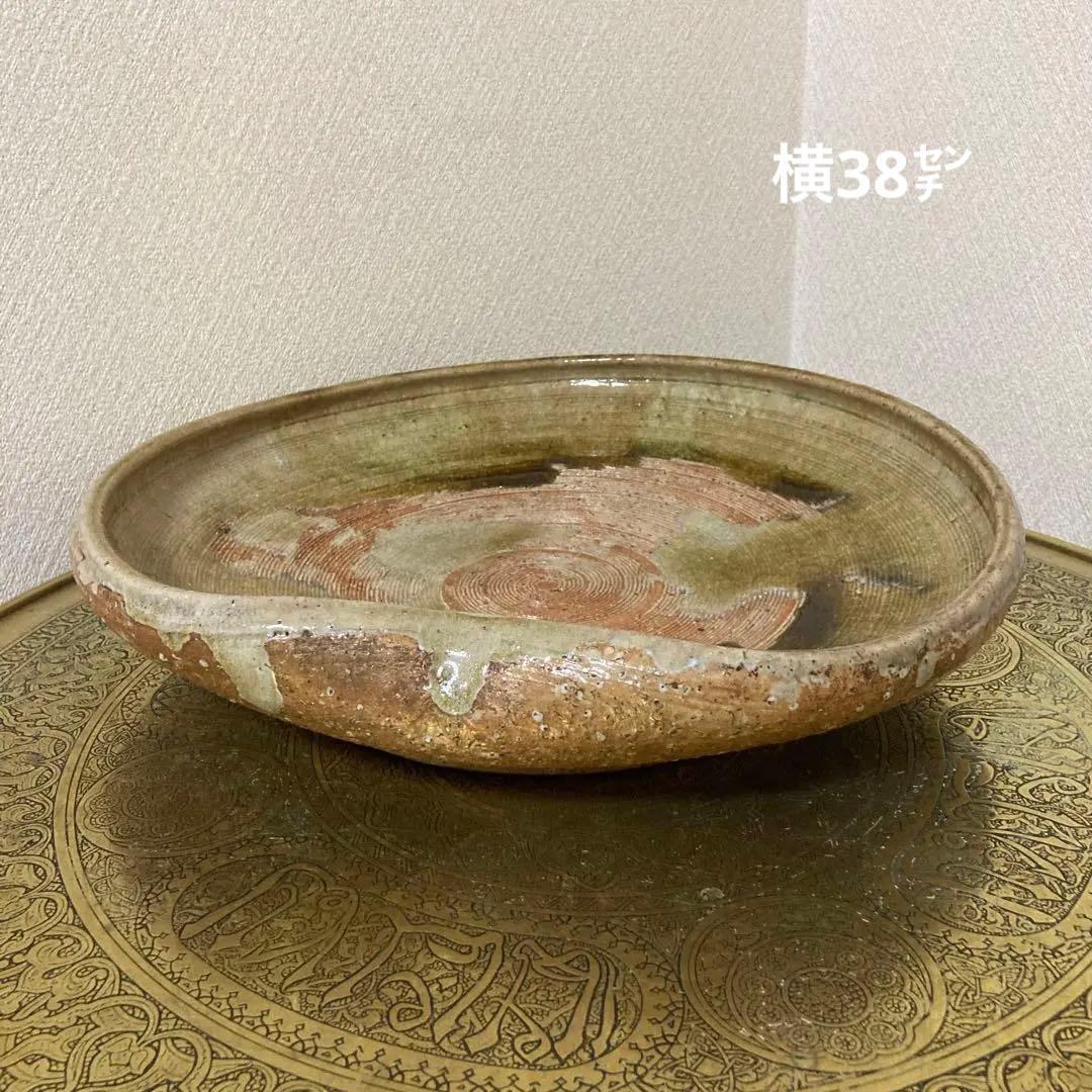 時代　大鉢　盛鉢　大皿　飾り皿〈検 信楽焼　古瀬戸　伊賀　織部　唐津　萩