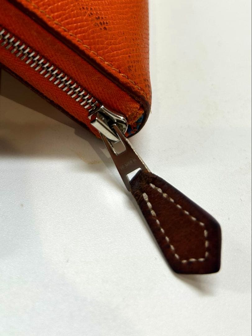 HERMES アザップ　オレンジ シルクインコンパクト箱付き