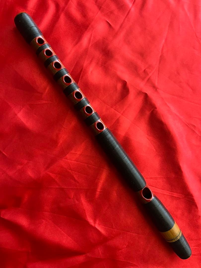 能管 (煤竹製 籐巻) : 龍笛 竜笛 神楽笛 横笛 篳篥 高麗笛 雅楽