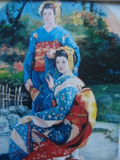 石川善一【舞妓】希少画集画、状態良好、新品高級額装付