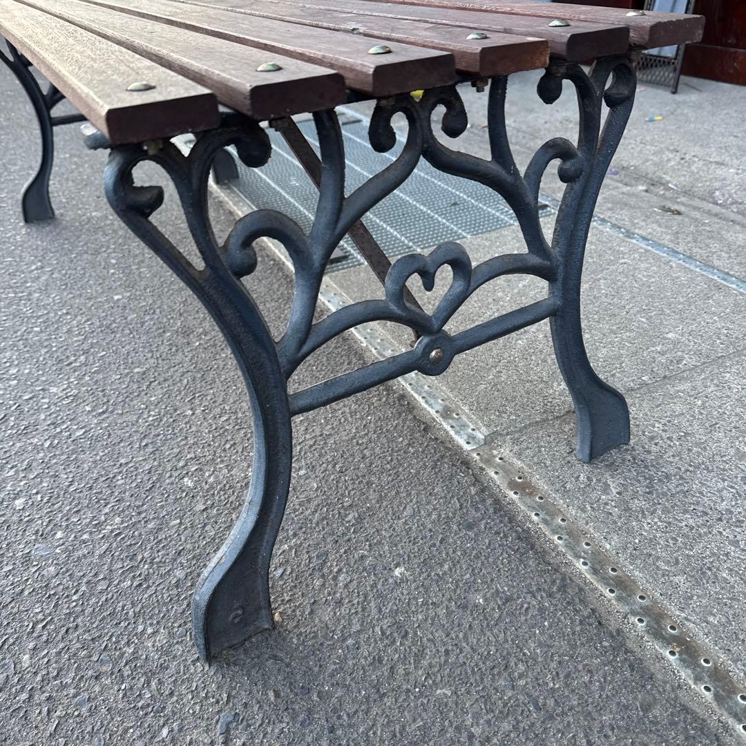 t*o様 ハートの装飾　木製ベンチ