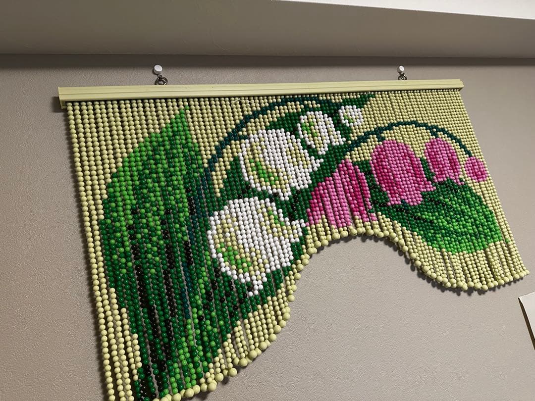 昭和レトロ　ビーズ　のれん　スキルスクリーン