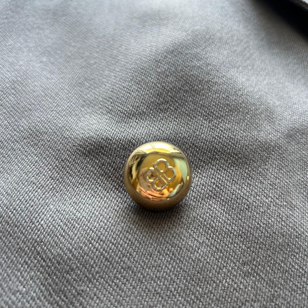 バレンシアガ　チェスターコート　ヴィンテージ　金ボタン　ロング　グレー　①