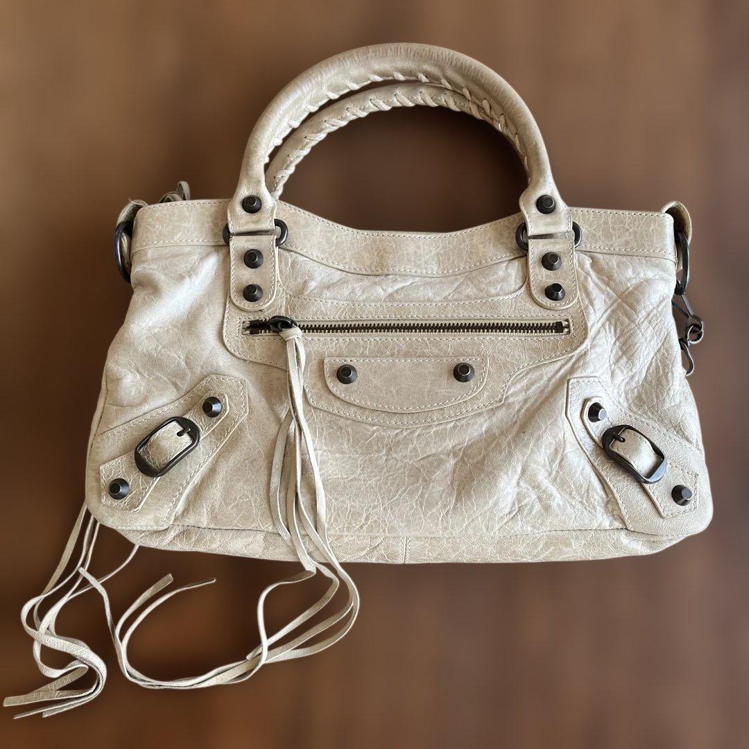 バレンシアガ シティ ベージュ 正規品 保証書あり 付属品完備