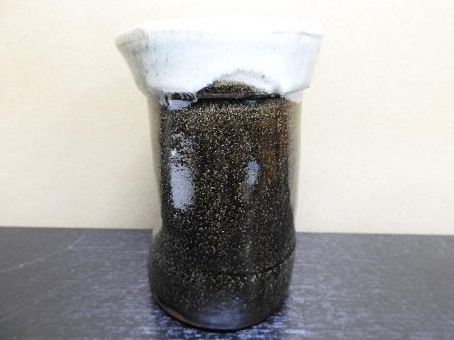 徳沢守俊　花入　須恵窯　朝鮮唐津　共箱　MA33