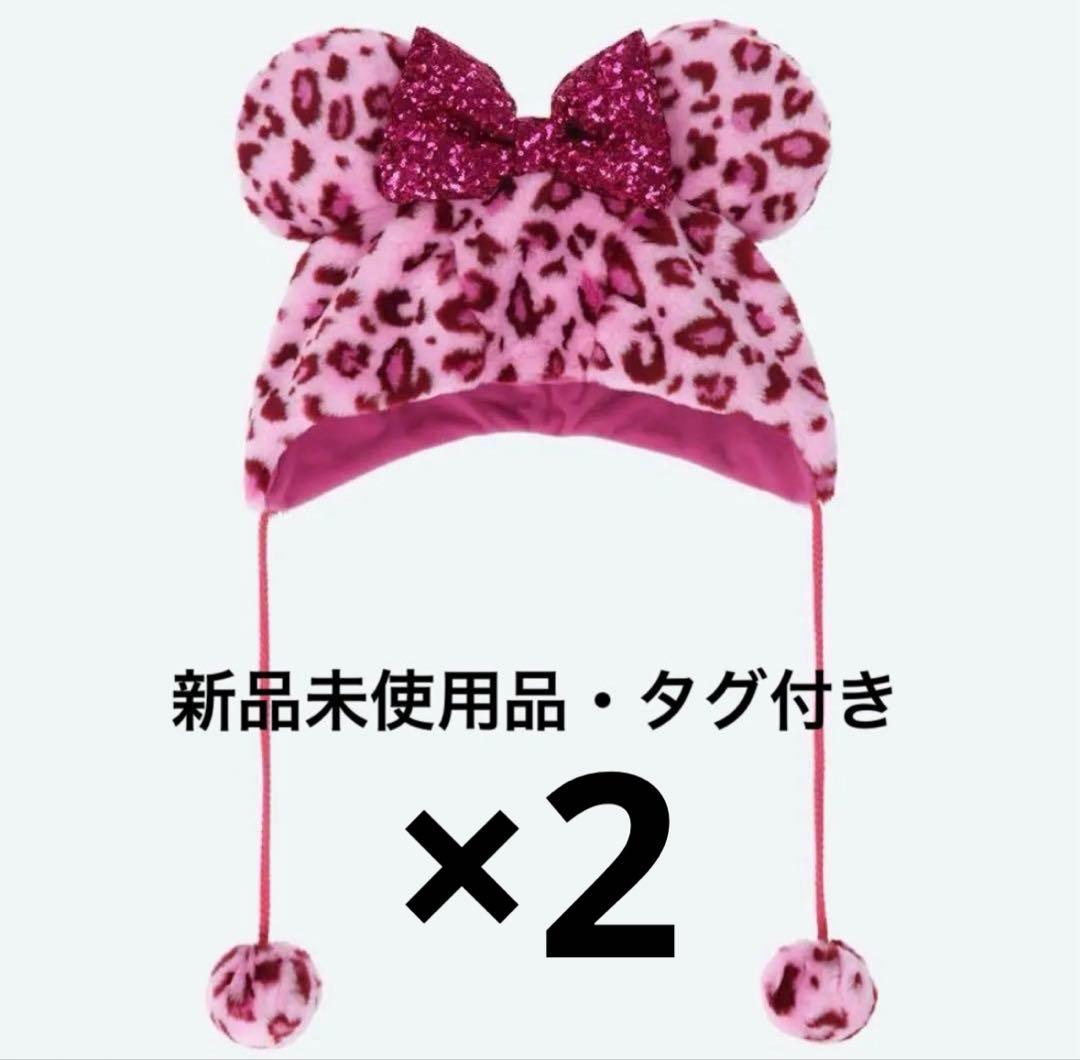 ディズニー ファンキャップ ミニー ヒョウ柄 ピンク 帽子 レオパード
