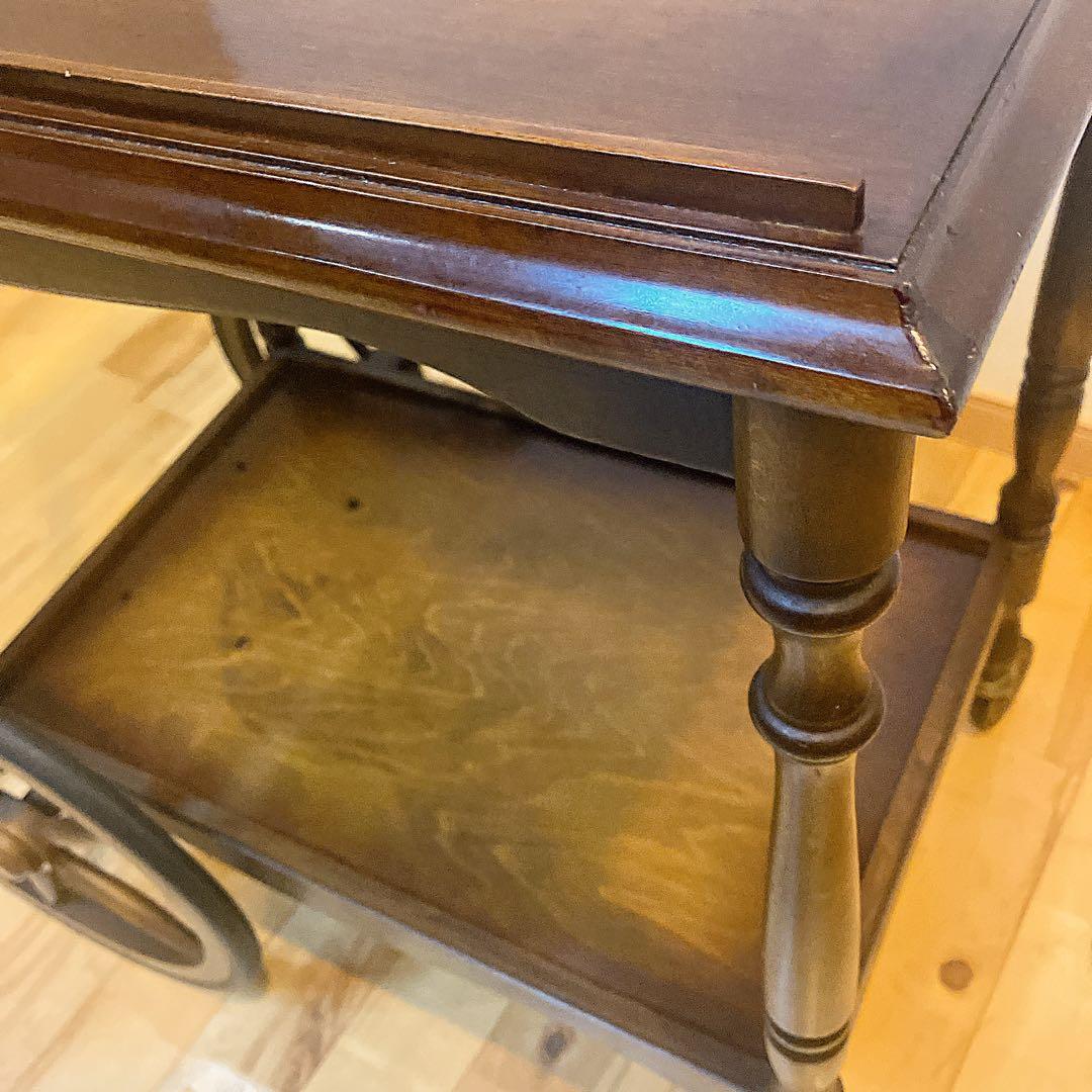 美品　レトロ調　木製カート　ワゴン　キッチン　アンティーク