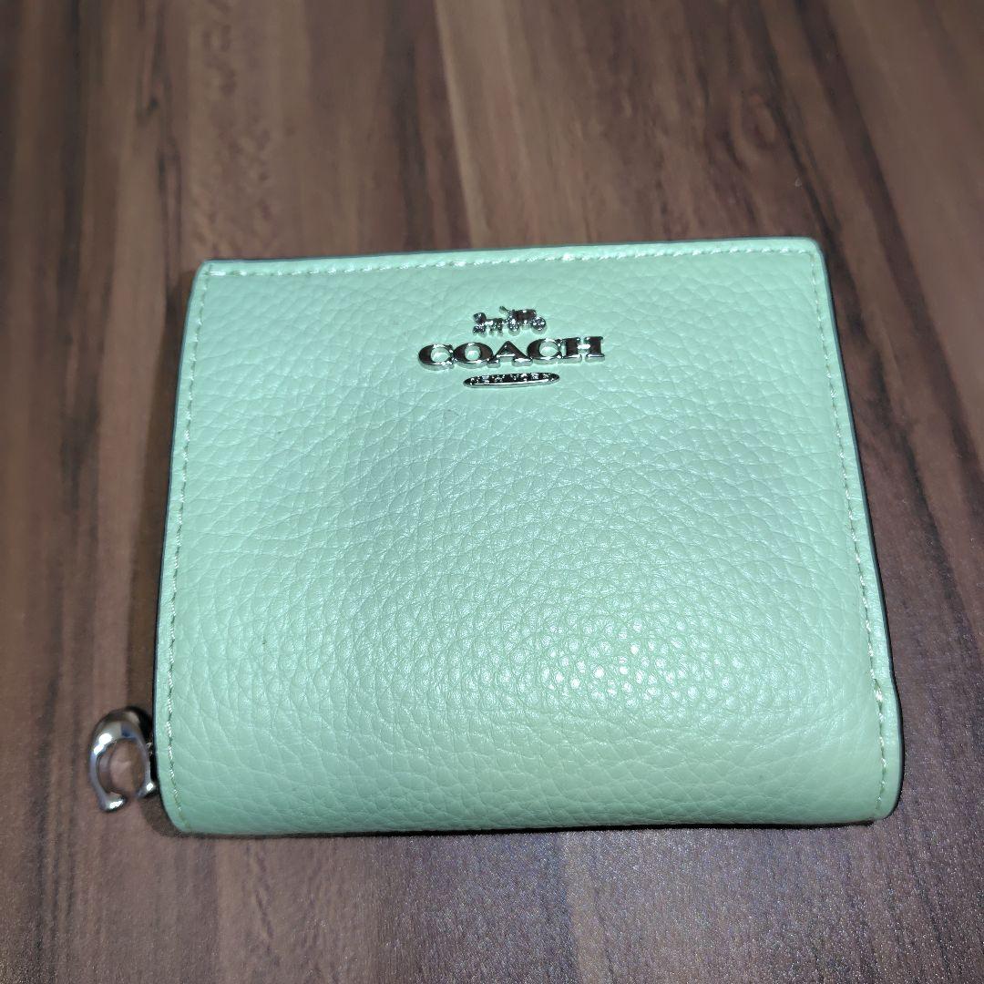 【希少】美品 COACH ピスタチオ 二つ折り財布　ミニ財布