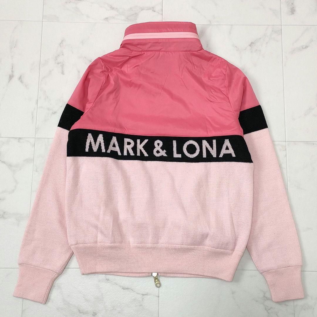 マークアンドロナ　ジップジャケット　素材切り替え　ニット　ロゴ　裏地　サイズ36