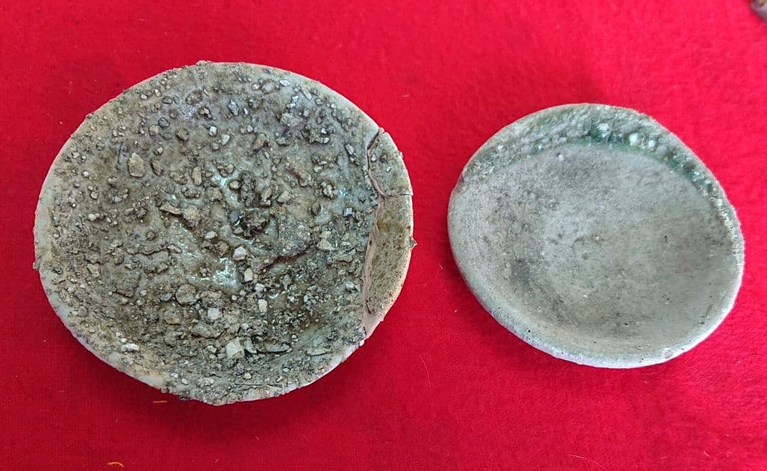 常滑焼 山盃 2点