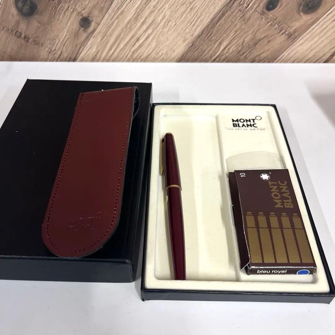 MontBlanc モンブラン 万年筆 14k ボルドーケース インク10本付き