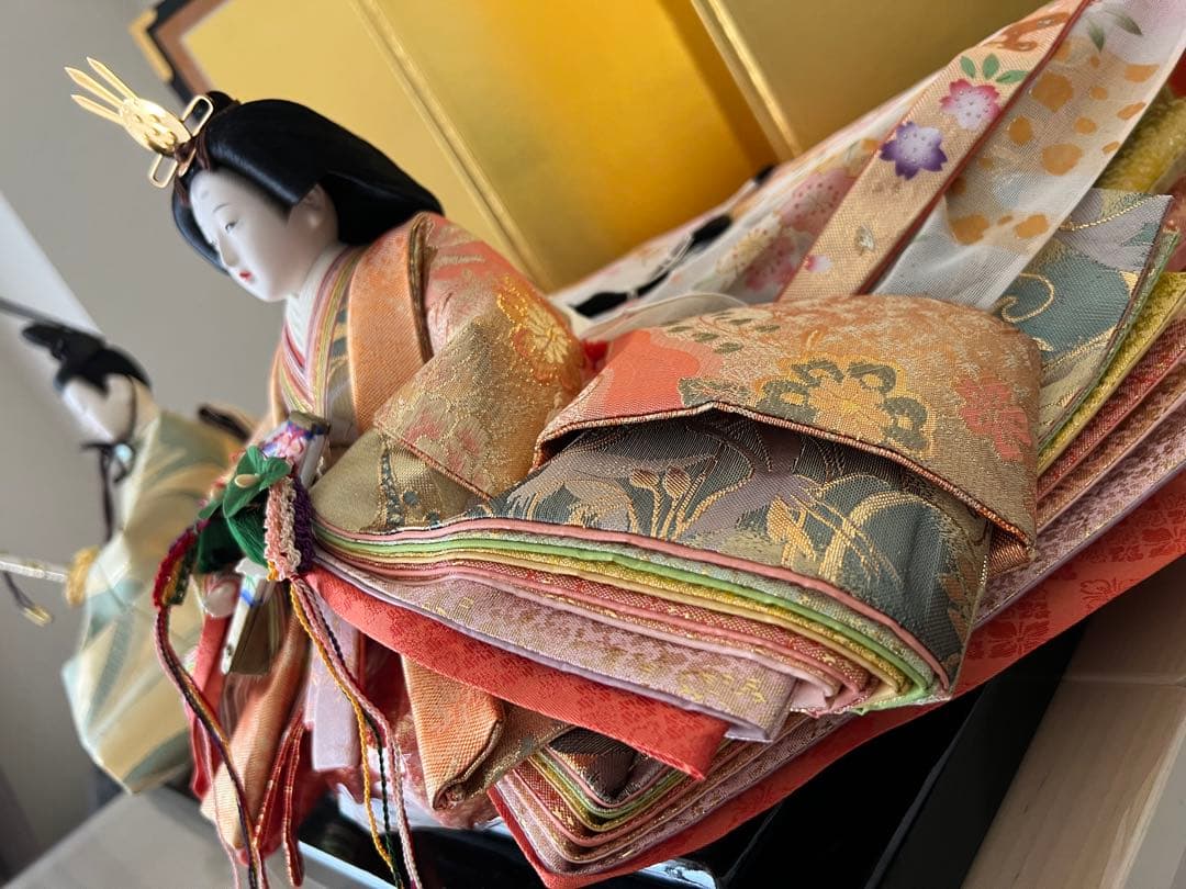 超豪華正絹★親王飾り★京人形　金沢金箔屏風