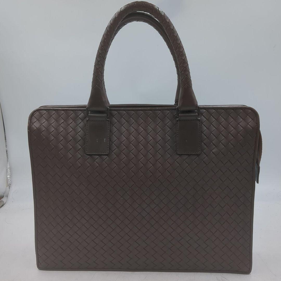 極美品✨️　ボッテガヴェネタ イントレチャート ビジネスバッグ　ブラウン　自立