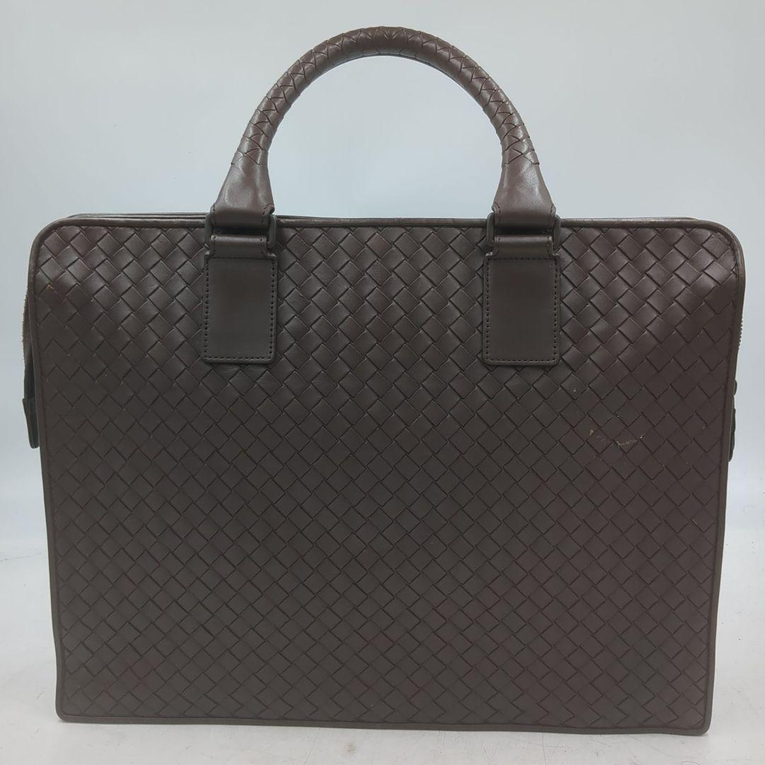 極美品✨️　ボッテガヴェネタ イントレチャート ビジネスバッグ　ブラウン　自立