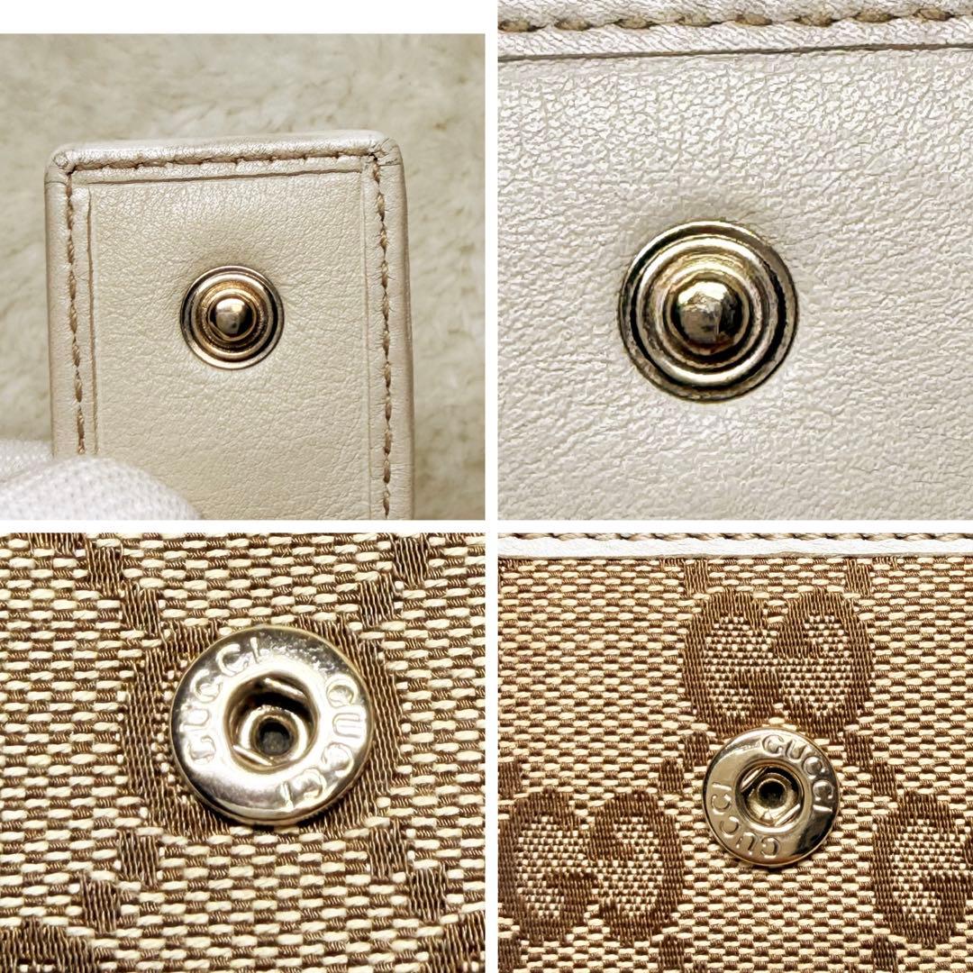 美品　GUCCI グッチ ヴィンテージ シェリーリボン 折り財布 GG柄 箱付