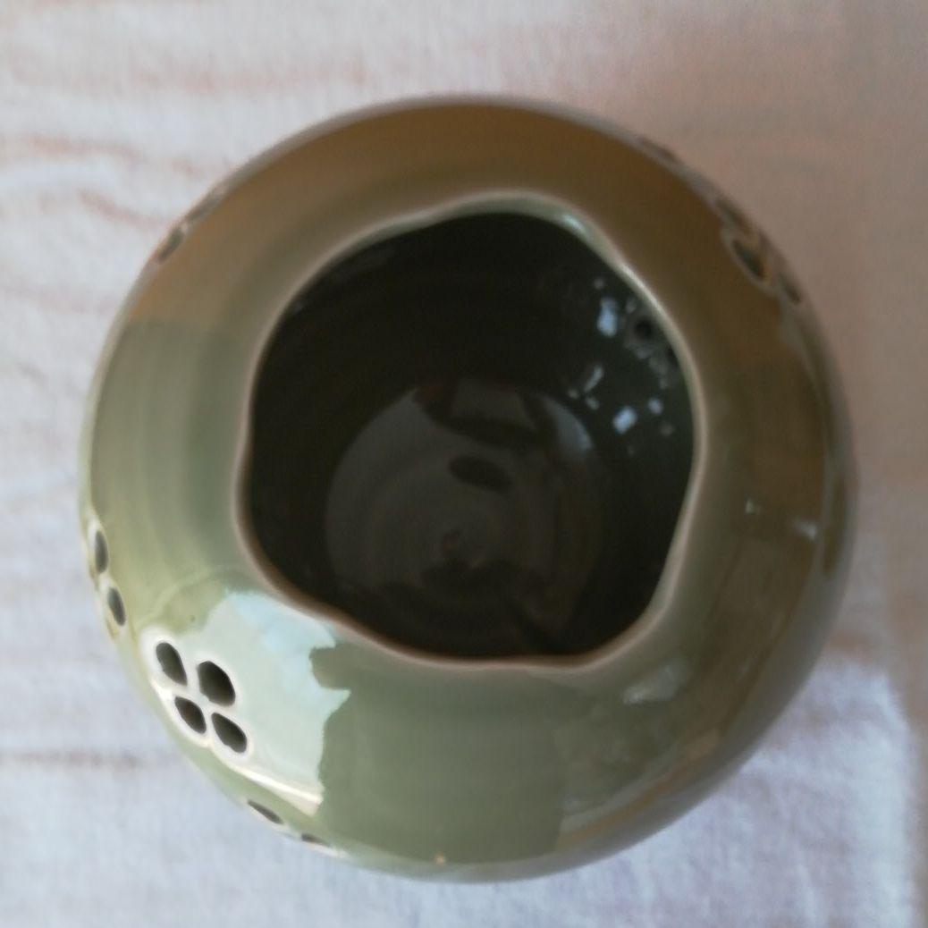 青磁　茶香炉　手作り