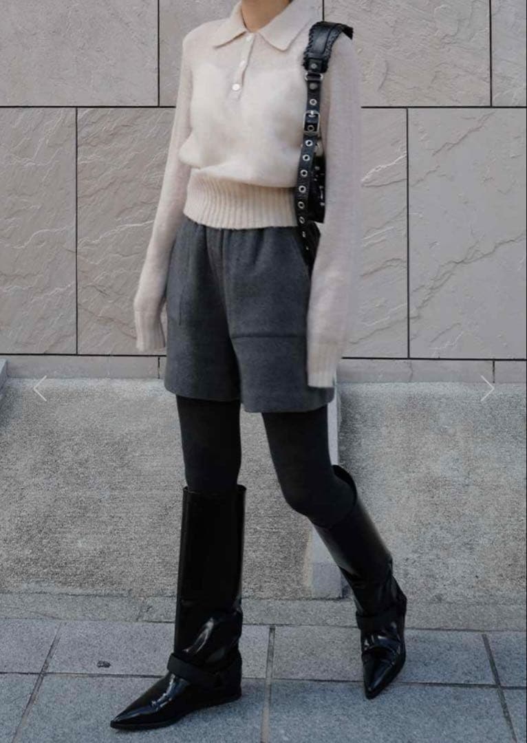 machatt マチャット　ウールショートパンツ（グレー）　LONG