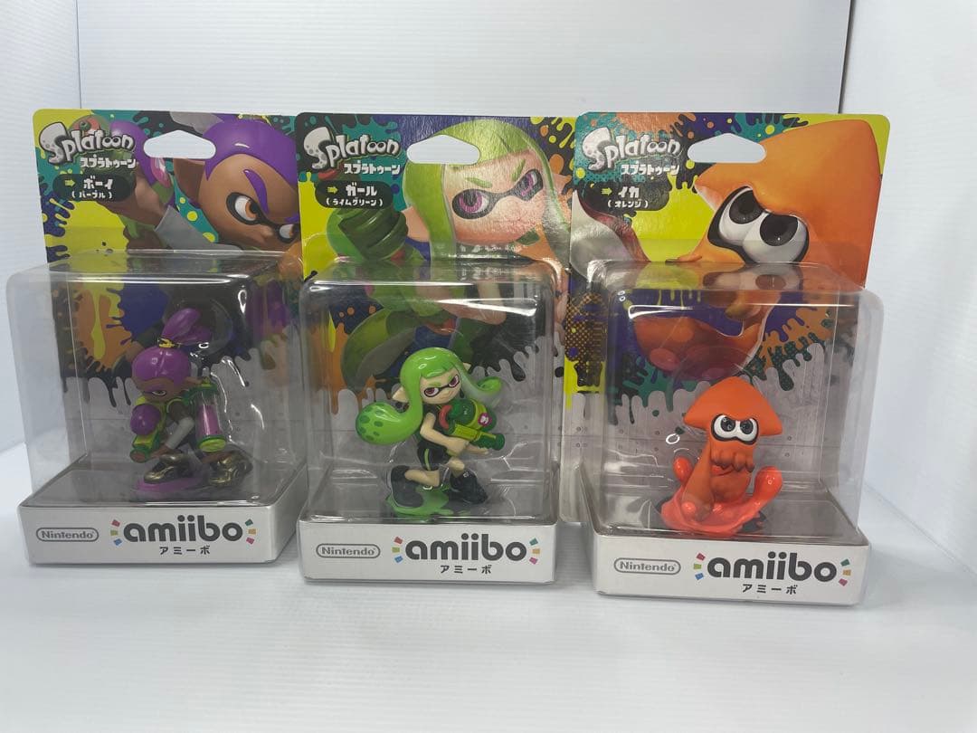 amiibo ガールライムグリーン　イカオレンジ　ボーイパープル　限定　未開封