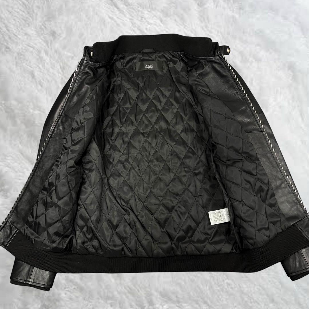 k-sumidagawaAKM シープレザー パディングブルゾン M