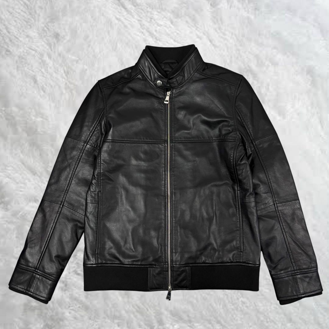 k-sumidagawaAKM シープレザー パディングブルゾン M