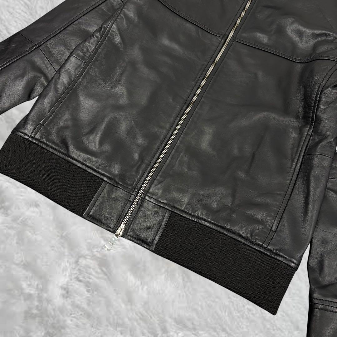 k-sumidagawaAKM シープレザー パディングブルゾン M