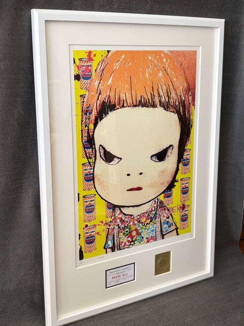 マット額装付/DEATHNYC/限定アートポスター/奈良美智/シルクスクリーン