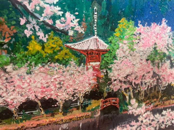 京都　漆喰画　絵画