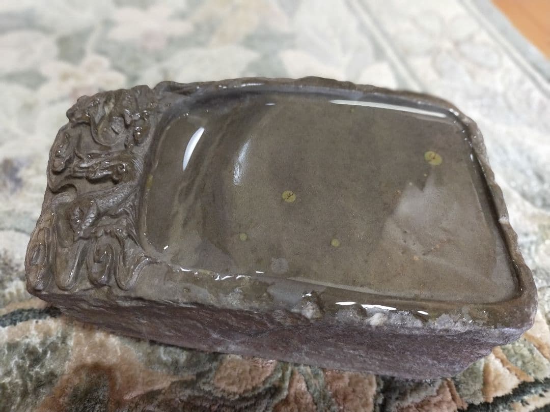 ♥中国　端渓　硯　多眼　端渓硯　５　骨董品