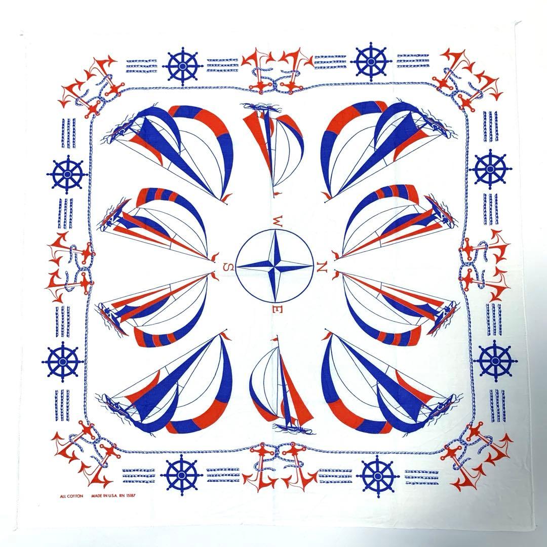 【レア柄！】70年代 70s RN15187 ヴィンテージバンダナ ビンテージ