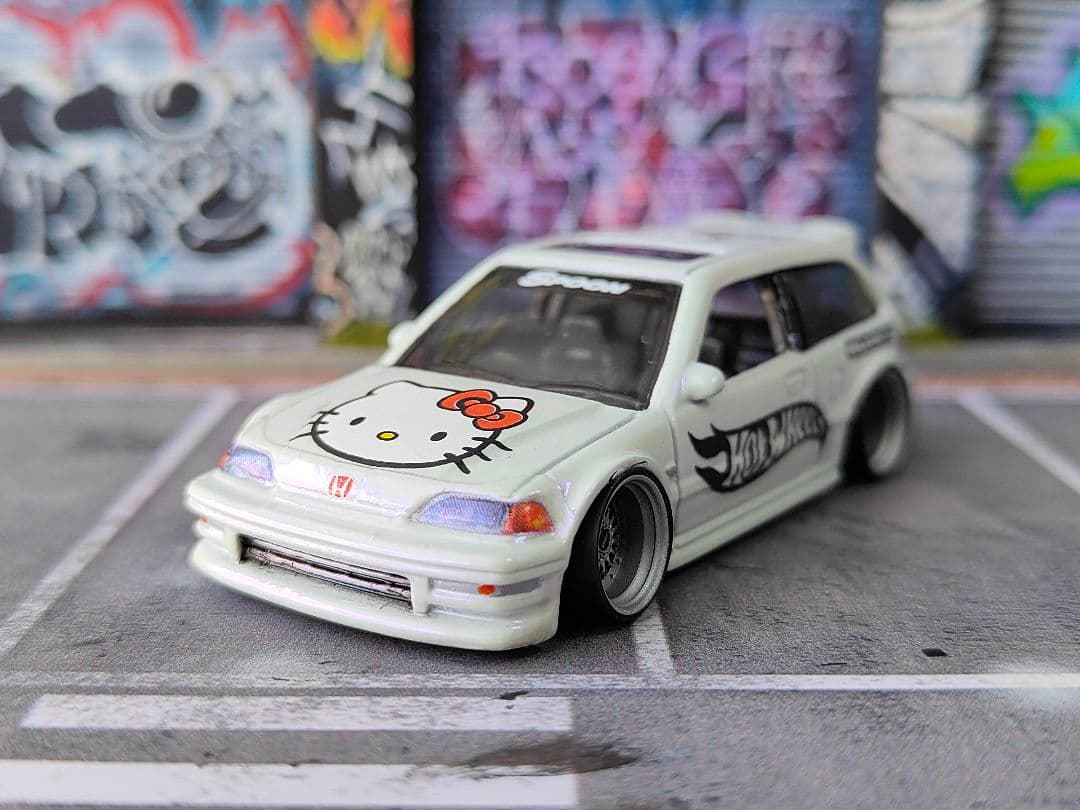 ホットウィールカスタム ホンダ シビック EF9 パープルパール☆トミカ改造