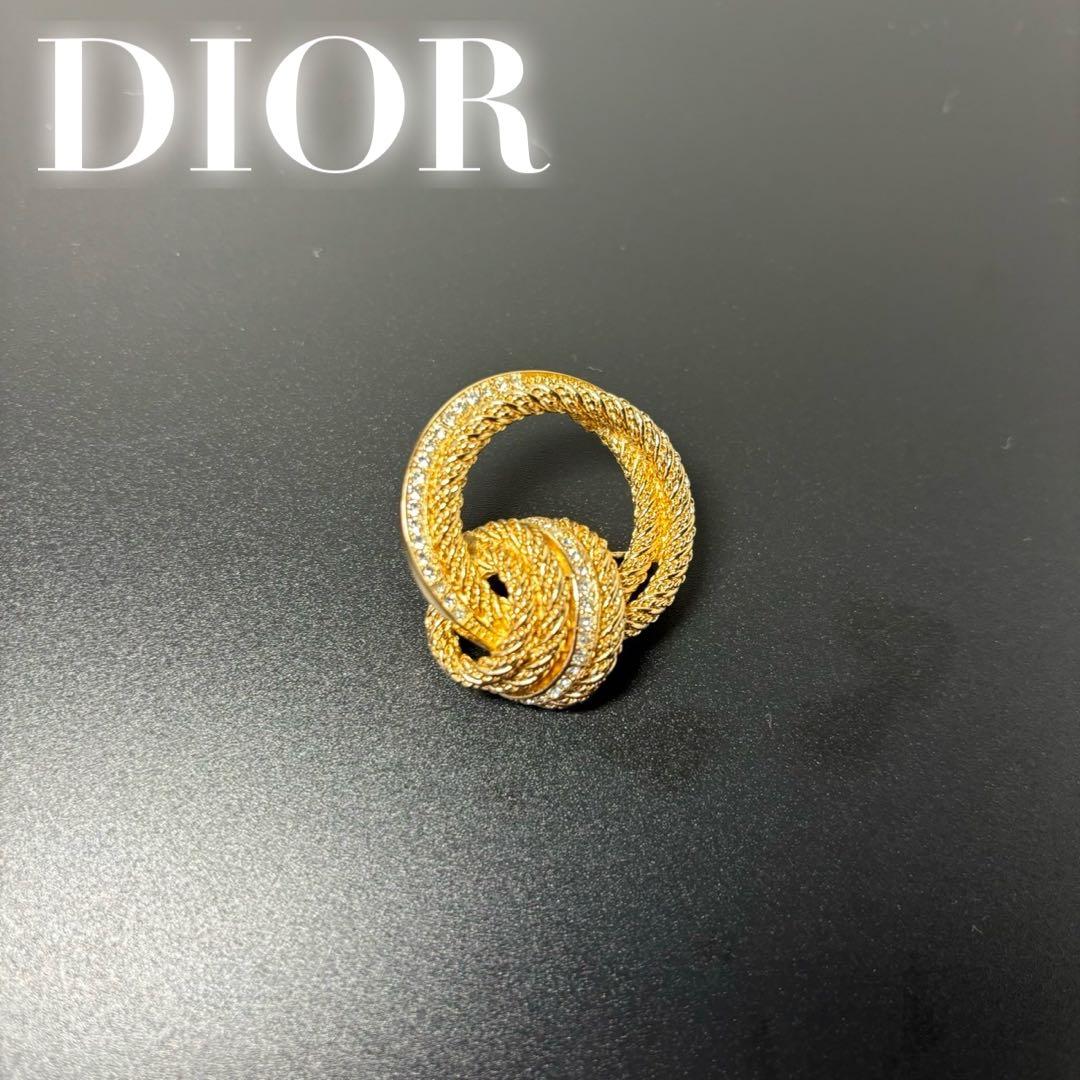 Christian Dior ブローチ　ゴールド　ビンテージ