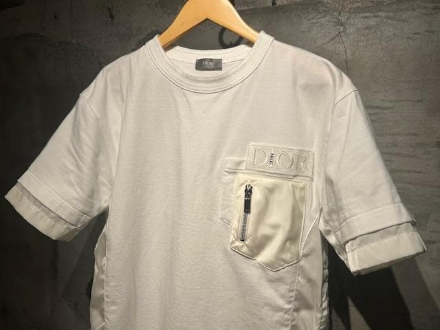 ♪送料無料★DIOR × sacai★名作コラボ★Tシャツ★異素材構築★白★M♪