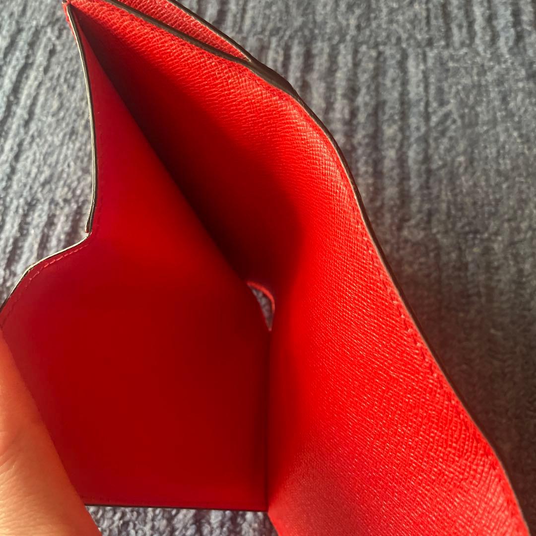 LV エピレザー 三つ折り財布 レッド