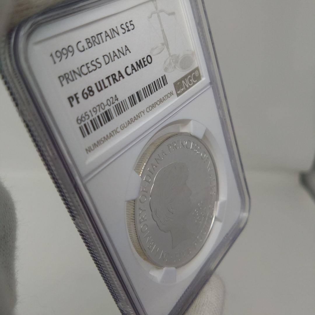 人気 PF68 ウルトラカメオ ダイアナ妃追悼記念　銀貨　1999年