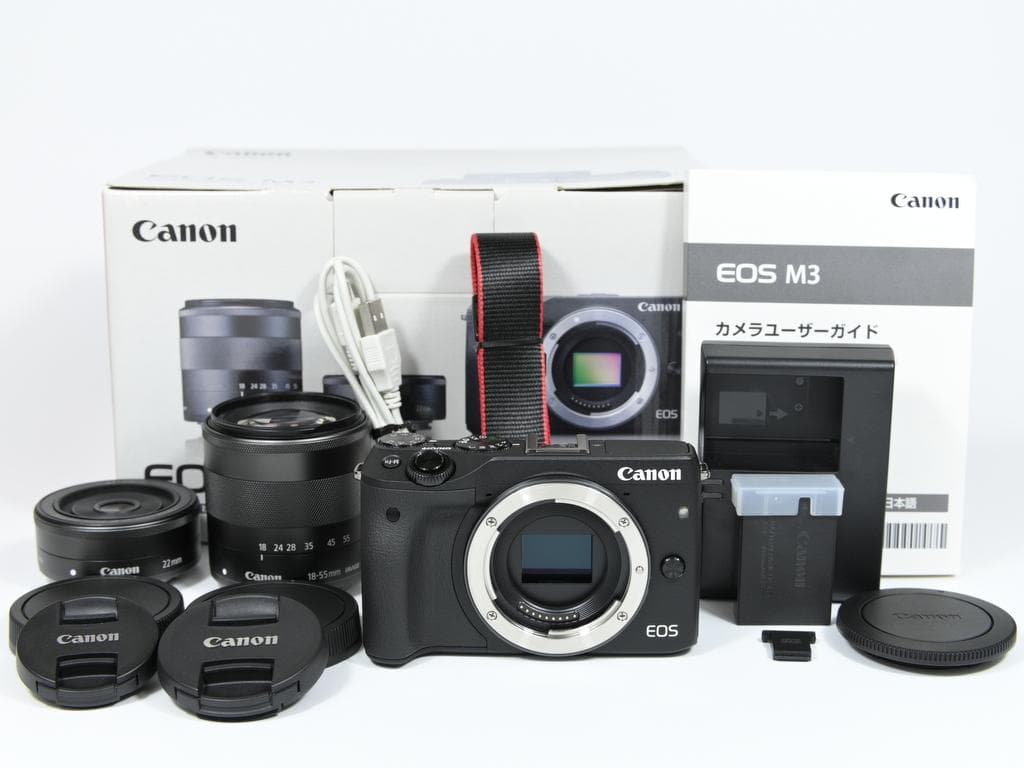 【超美品】 キヤノン　Canon EOS M3 ダブルレンズキット