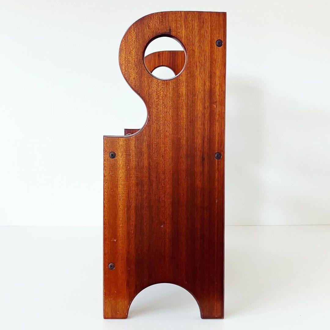 モダン　マガジンラック　チーク　北欧スタイル　古道具　小物入れ　ビンテージ雑貨