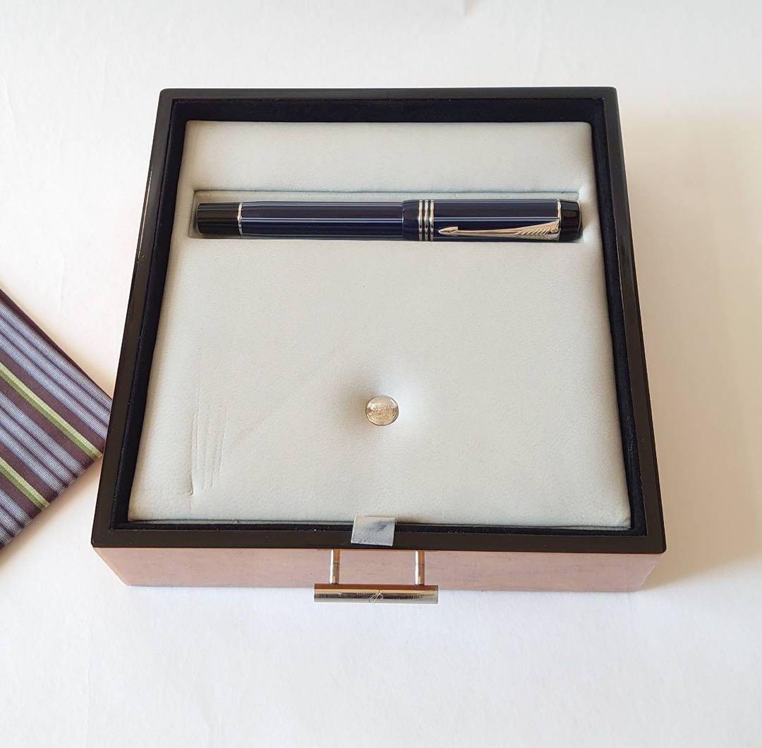 パーカー デュオフォールド インターナショナル ネイビー ピンストライプ万年筆
