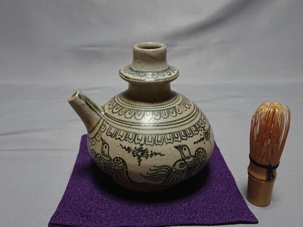 コレクター収集　タイ　スワンカローク　鉄絵 五鳥図　水注　15～16世紀