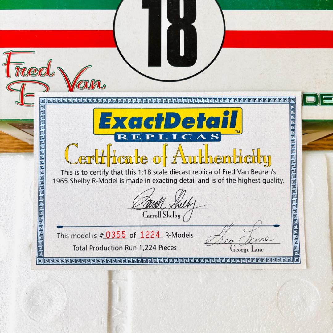 ミニカー LANE EXACT DETAIL 1966 SHELBY 1/18