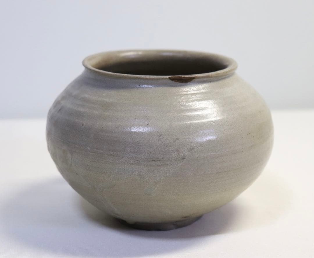 李朝　灰釉小壺　アンティーク　送料込み0808